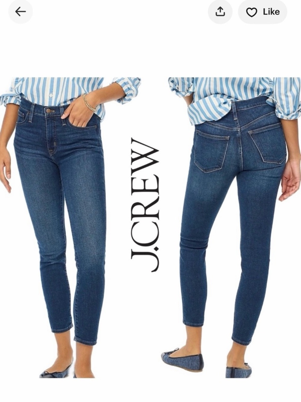 J. Crew 9” Skinny Toothpick Re-imagined - Dark Indigo